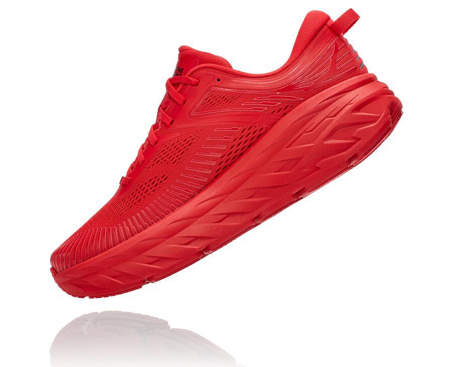 Tenis Hoka One One Masculino Vermelhas - Bondi 7 - 764-RTBDWZ